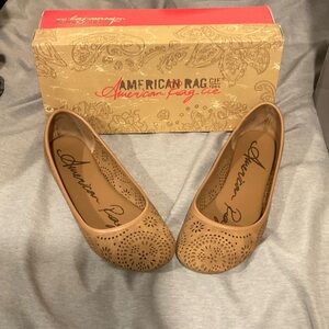 American Rag Women's Brown Laser-Cut Flats